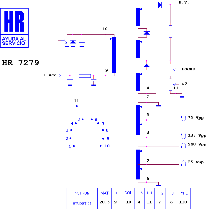 Schematic diagram for HR 7279