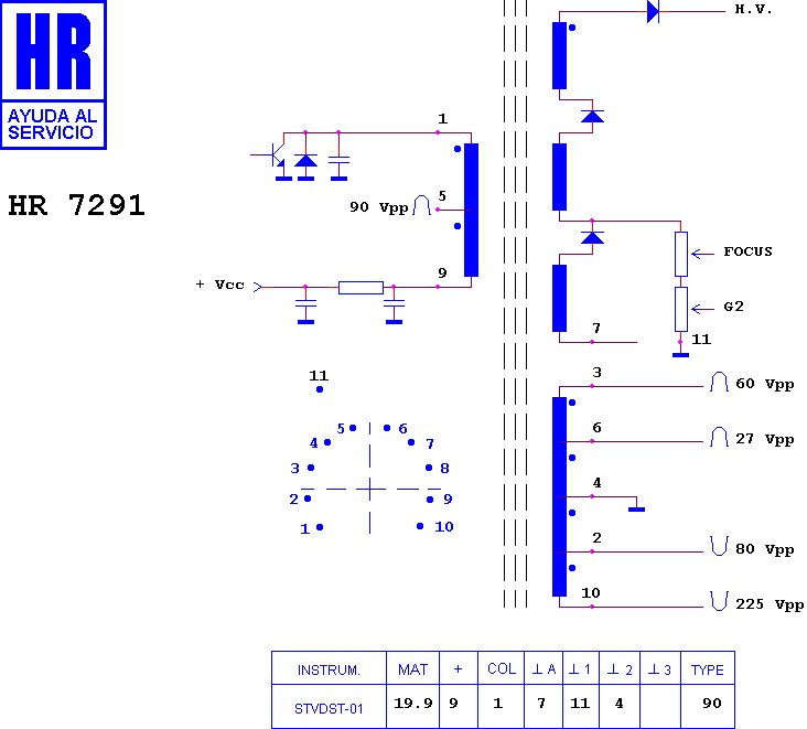 Schematic diagram for HR 7291