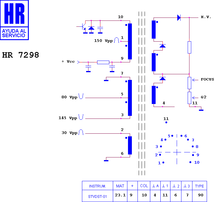 Schematic diagram for HR 7298
