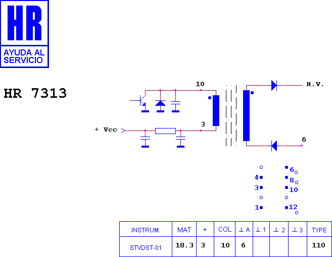 Schematic diagram for HR 7313