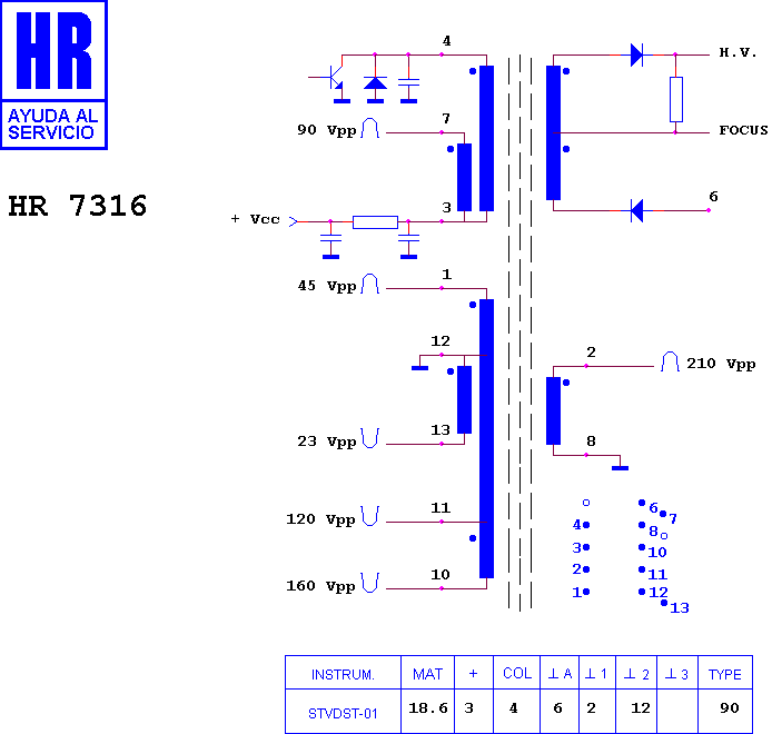Schematic diagram for HR 7316