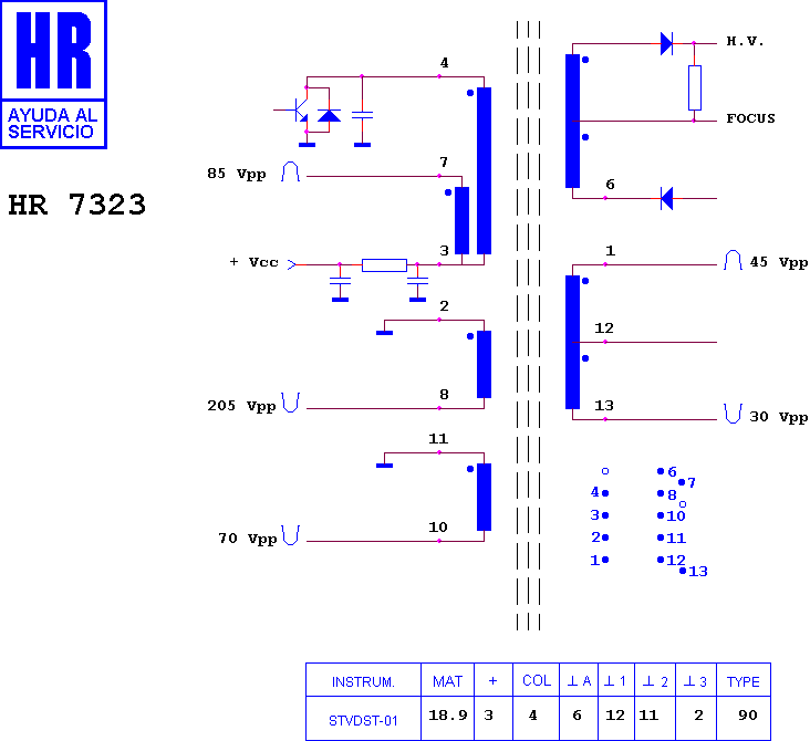 Schematic diagram for HR 7323