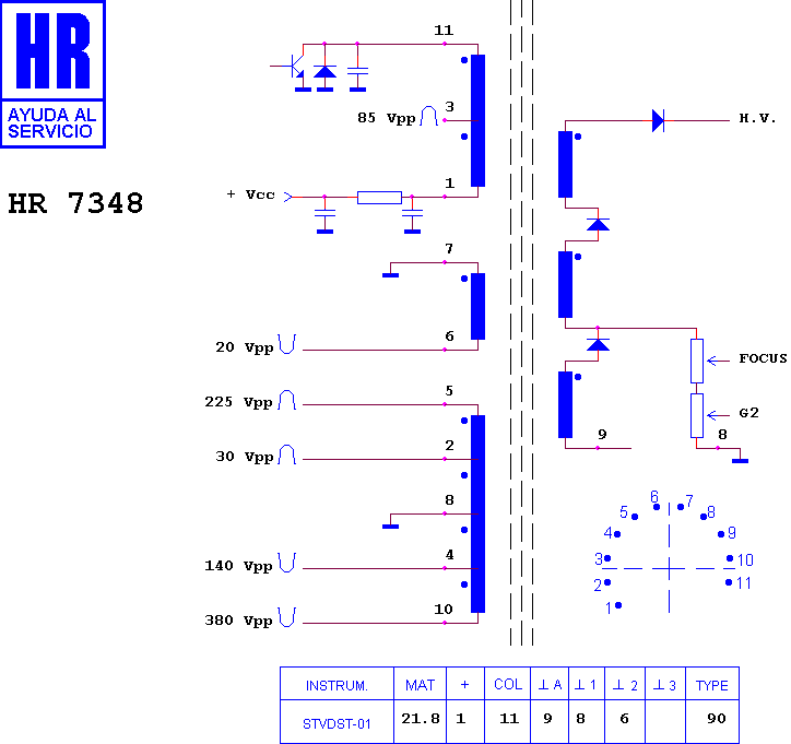 Schematic diagram for HR 7348
