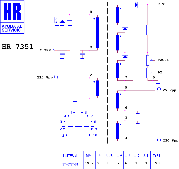 Schematic diagram for HR 7351