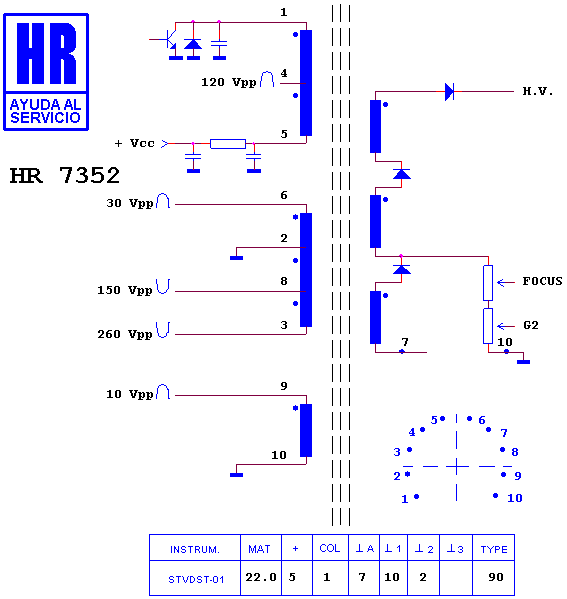 Schematic diagram for HR 7352