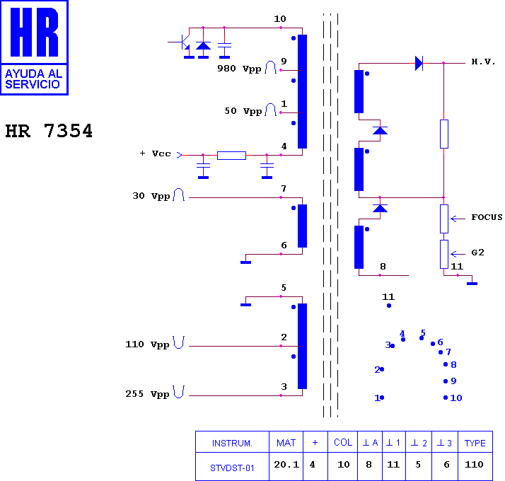 Schematic diagram for HR 7354
