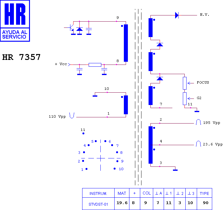 Schematic diagram for HR 7357