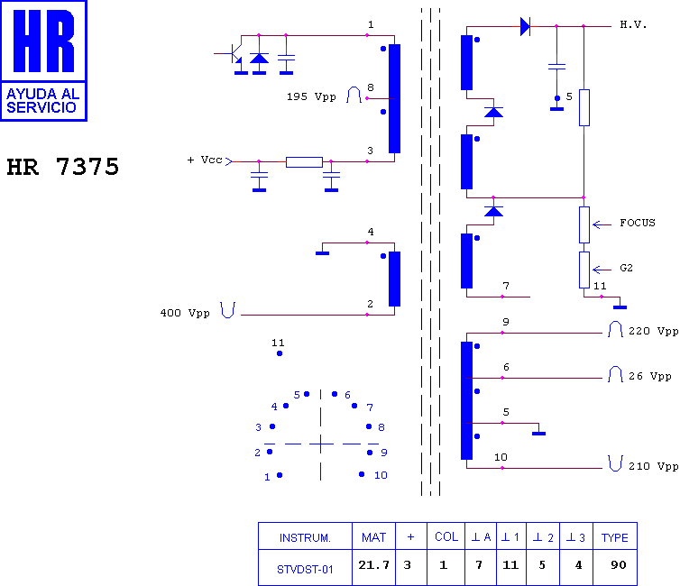 Schematic diagram for HR 7375