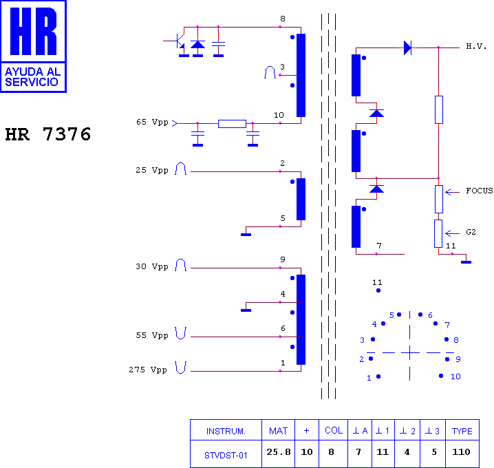 Schematic diagram for HR 7376