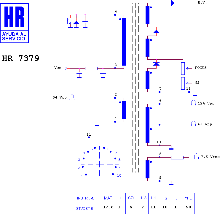 Schematic diagram for HR 7379