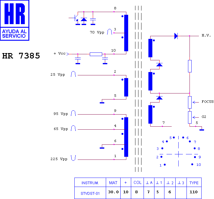 Schematic diagram for HR 7385