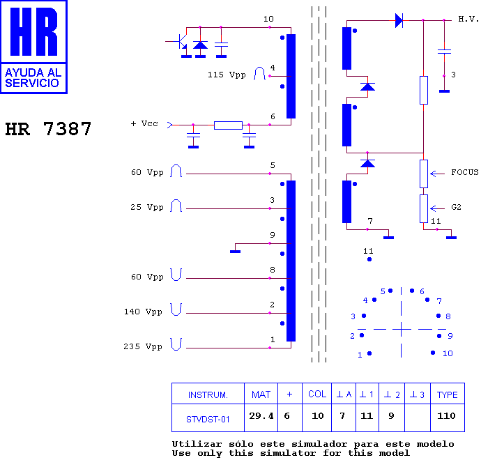 Schematic diagram for HR 7387