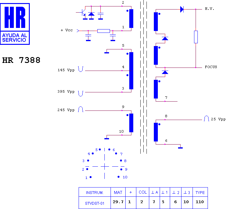 Schematic diagram for HR 7388