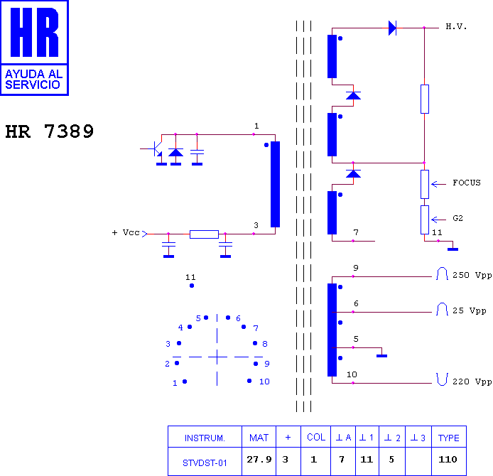 Schematic diagram for HR 7389
