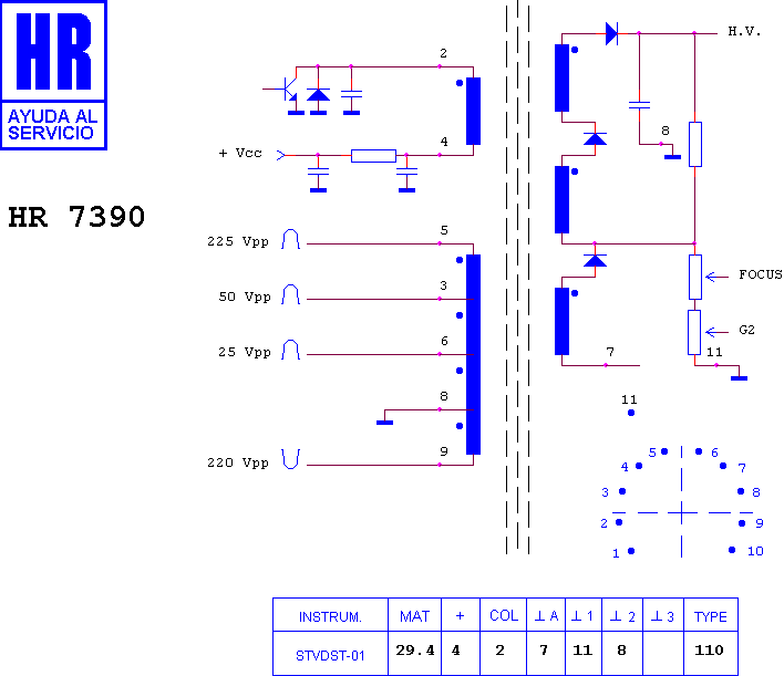 Schematic diagram for HR 7390