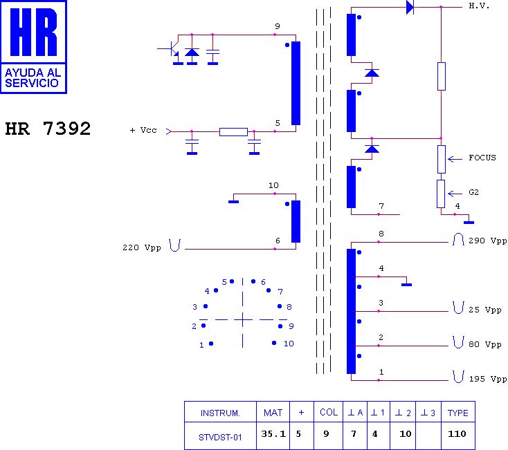 Schematic diagram for HR 7392