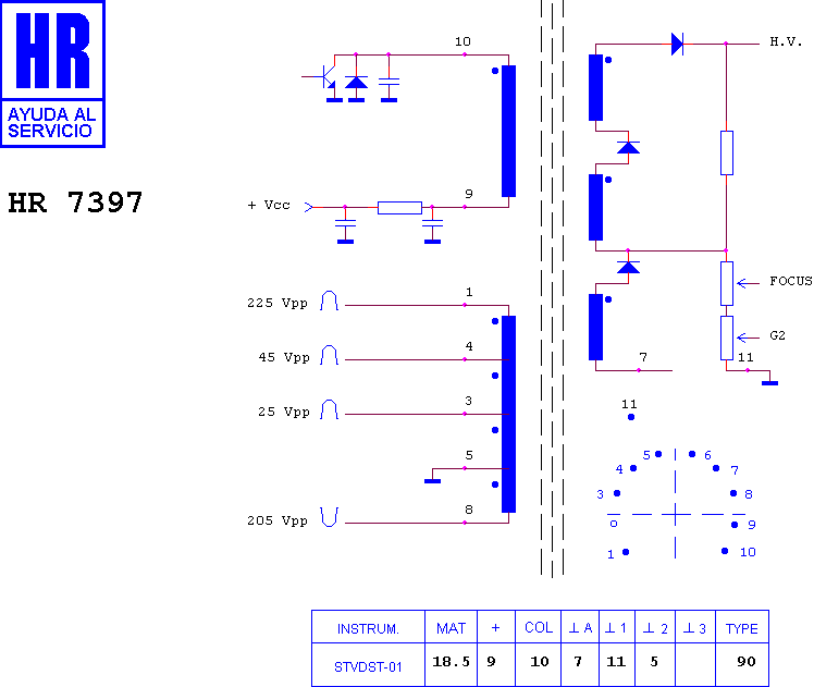 Schematic diagram for HR 7397
