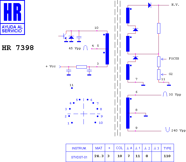 Schematic diagram for HR 7398