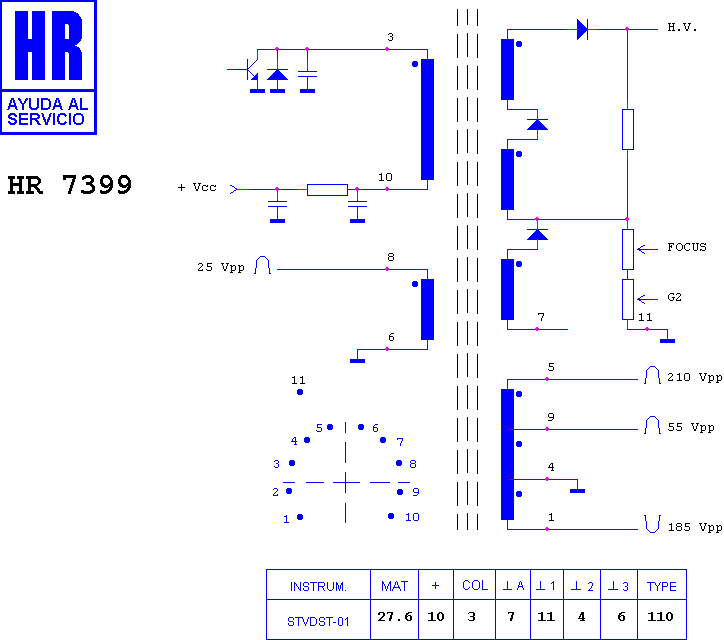 Schematic diagram for HR 7399
