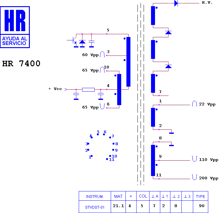 Schematic diagram for HR 7400