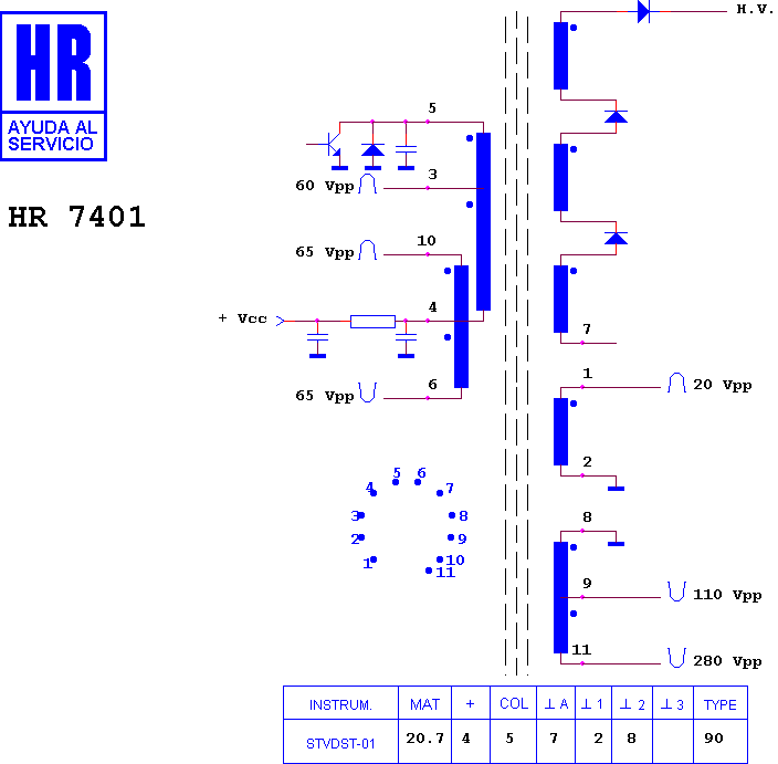 Schematic diagram for HR 7401