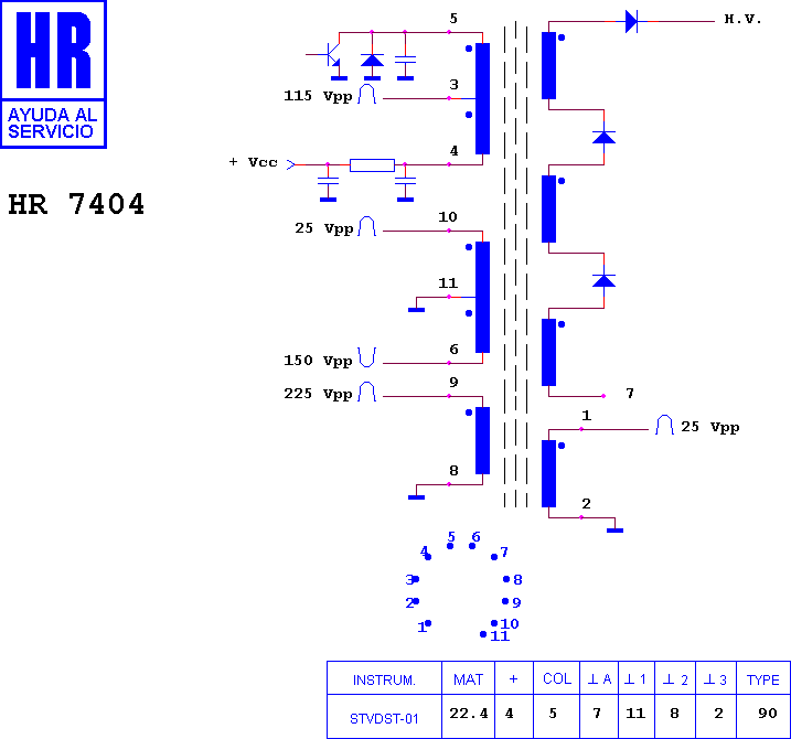 Schematic diagram for HR 7404