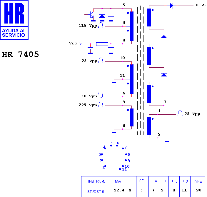 Schematic diagram for HR 7405