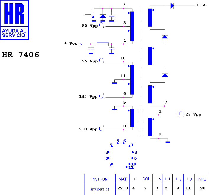 Schematic diagram for HR 7406