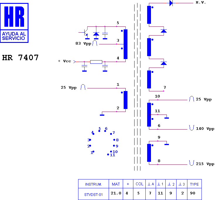 Schematic diagram for HR 7407