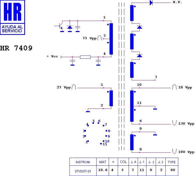 Schematic diagram for HR 7409