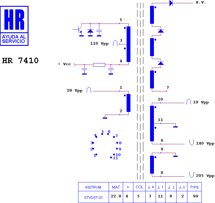 Schematic diagram for HR 7410