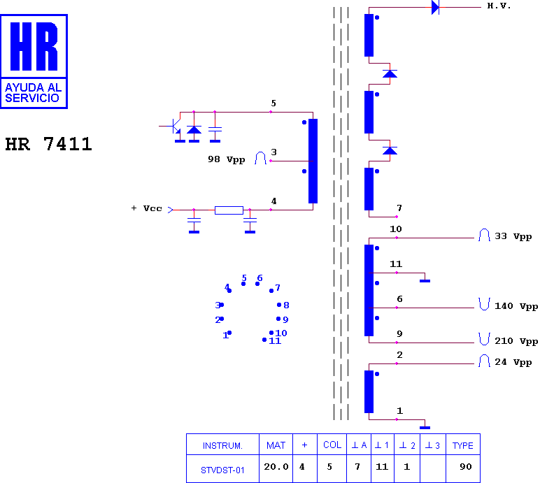 Schematic diagram for HR 7411