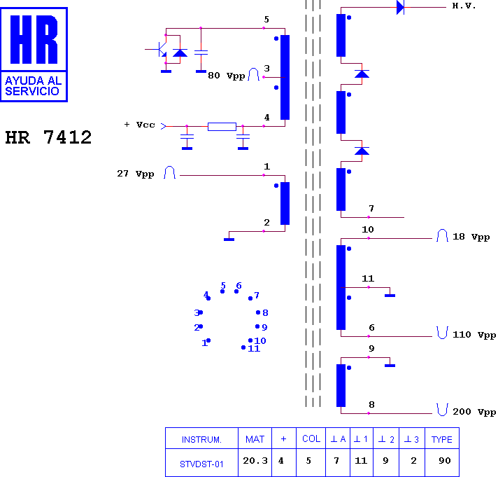 Schematic diagram for HR 7412