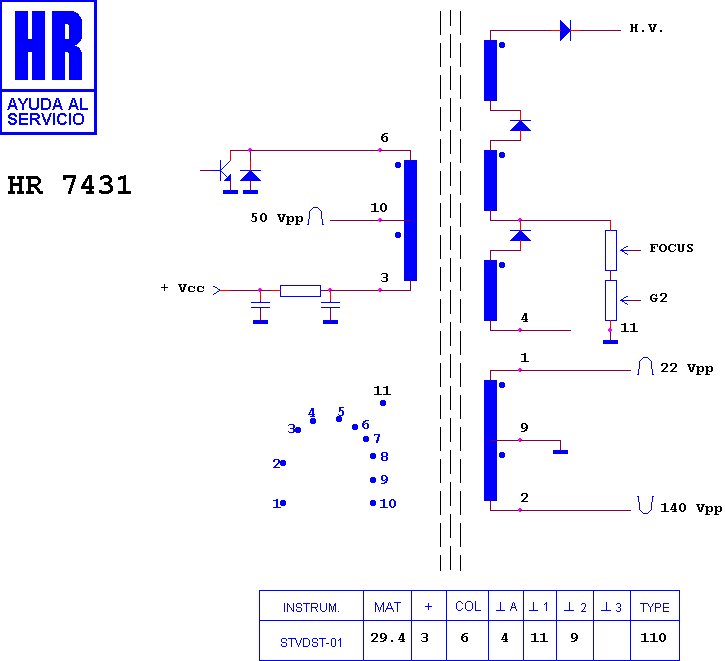 Schematic diagram for HR 7431