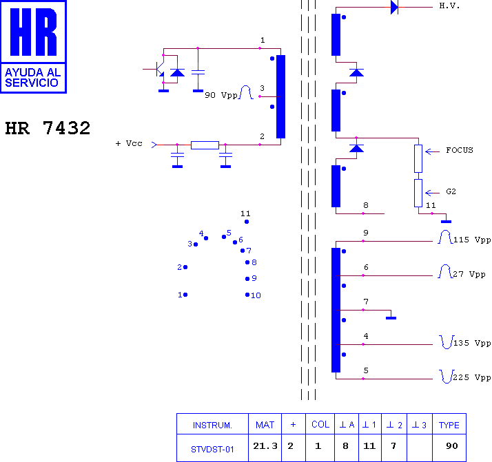 Schematic diagram for HR 7432