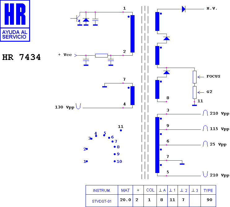 Schematic diagram for HR 7434
