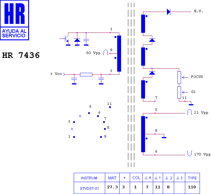 Schematic diagram for HR 7436