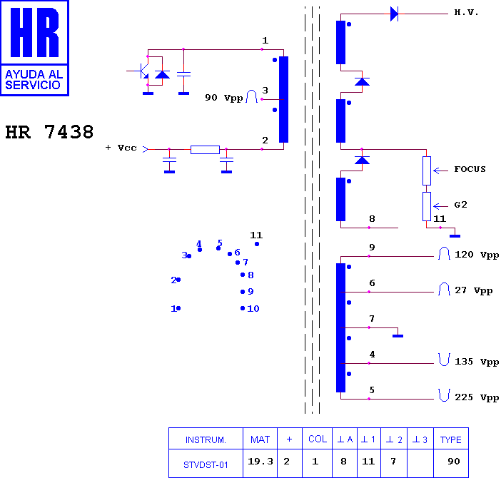 Schematic diagram for HR 7438