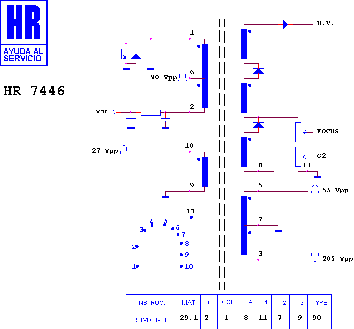 Schematic diagram for HR 7446