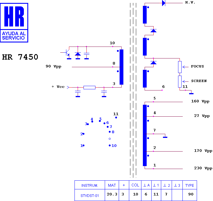 Schematic diagram for HR 7450