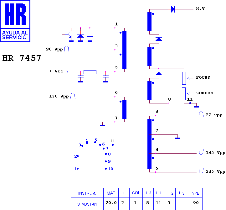 Schematic diagram for HR 7457