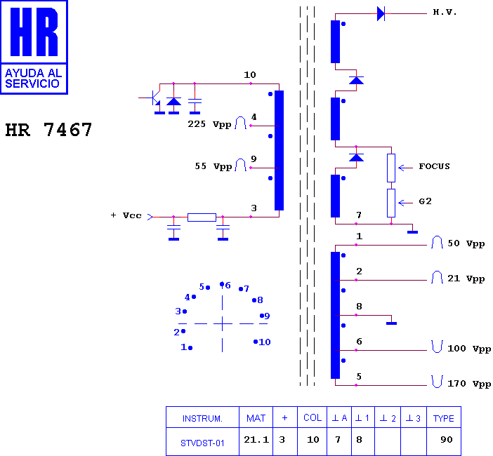 Schematic diagram for HR 7467