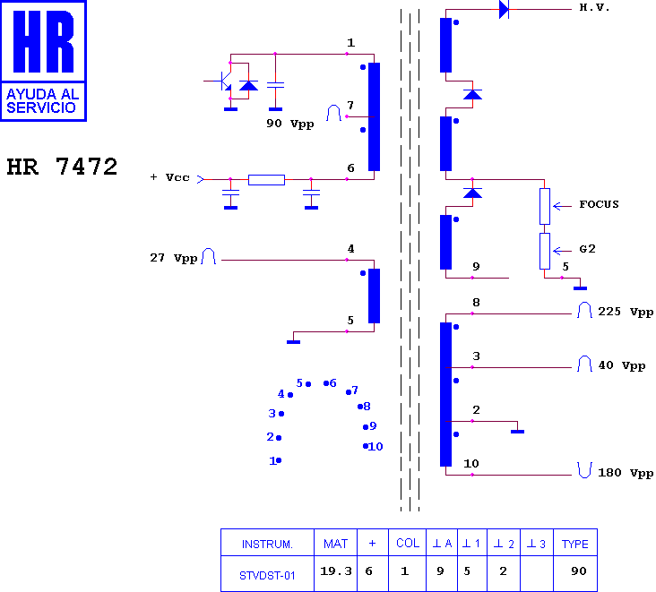 Schematic diagram for HR 7472