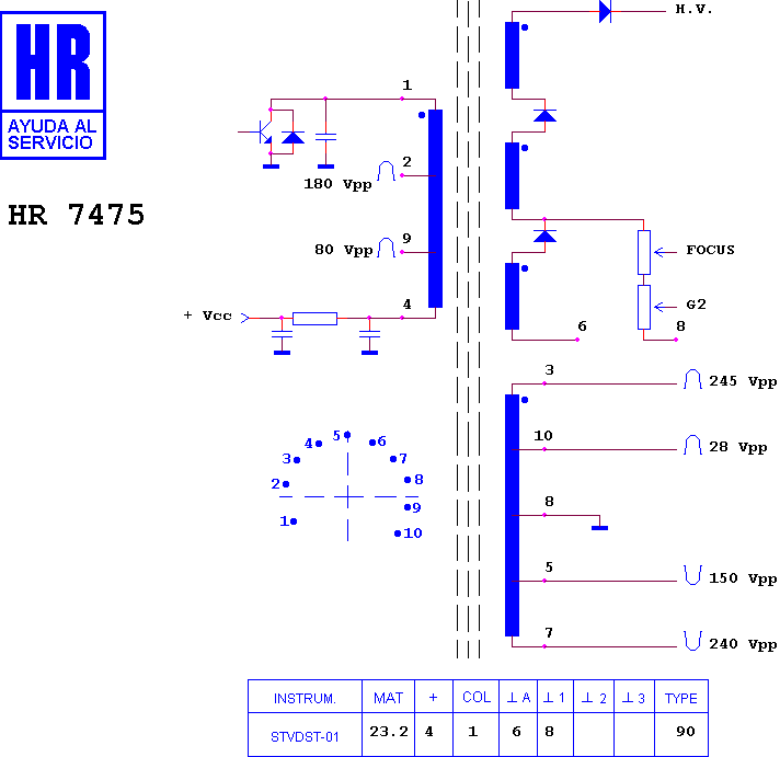 Schematic diagram for HR 7475