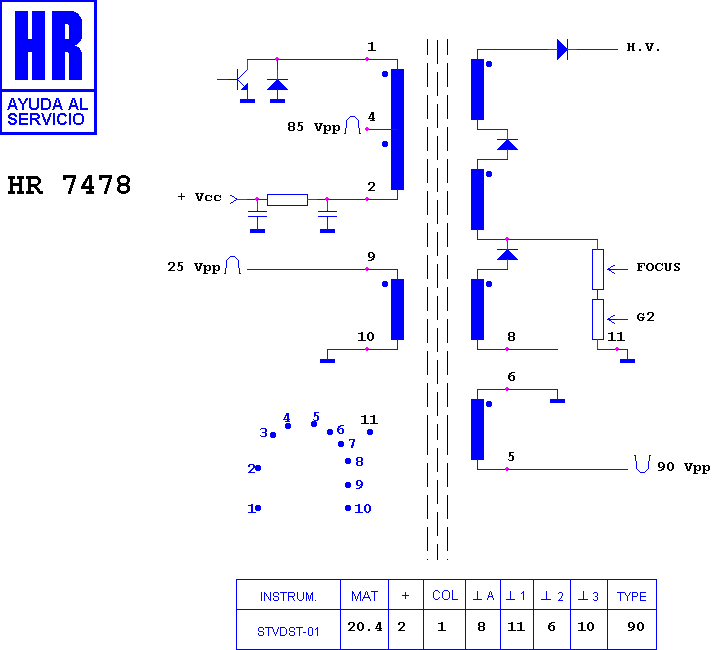 Schematic diagram for HR 7478