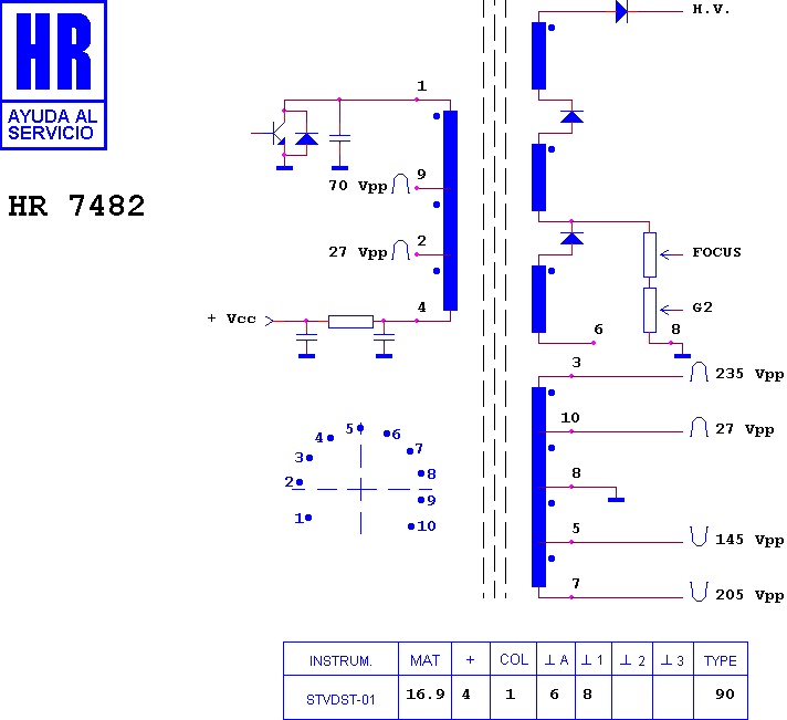 Schematic diagram for HR 7482