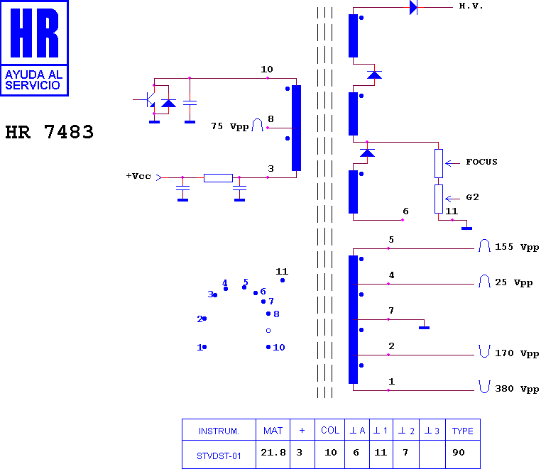 Schematic diagram for HR 7483
