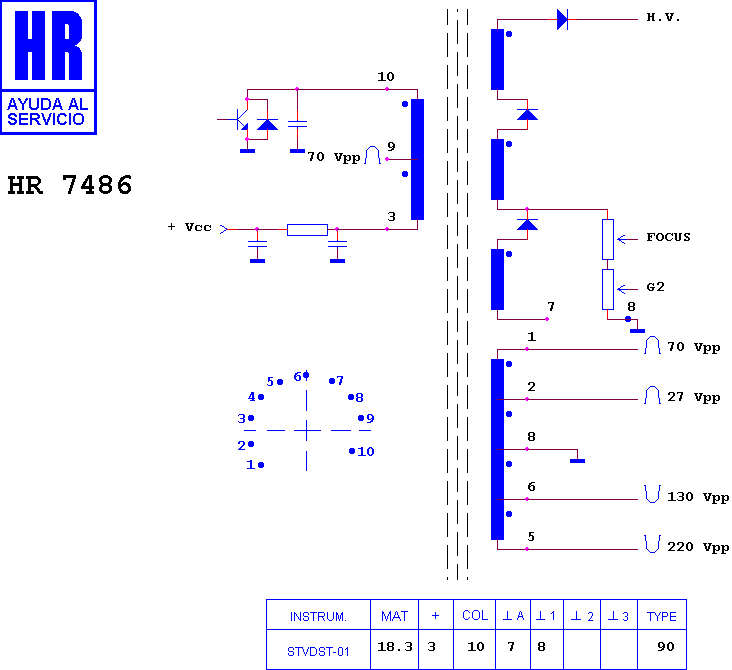 Schematic diagram for HR 7486