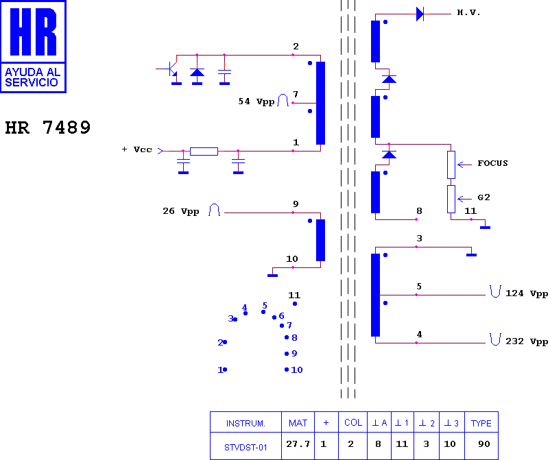 Schematic diagram for HR 7489