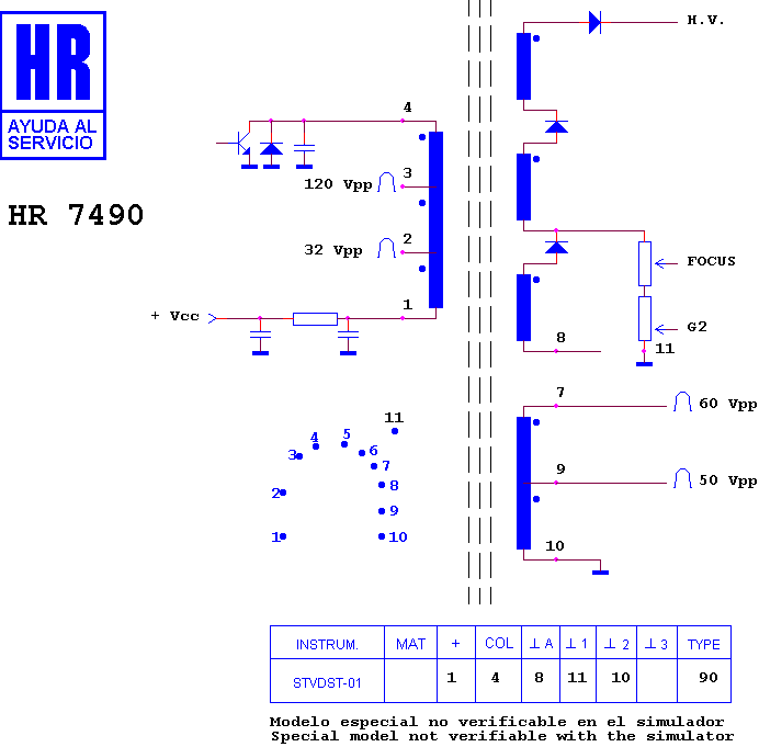 Schematic diagram for HR 7490